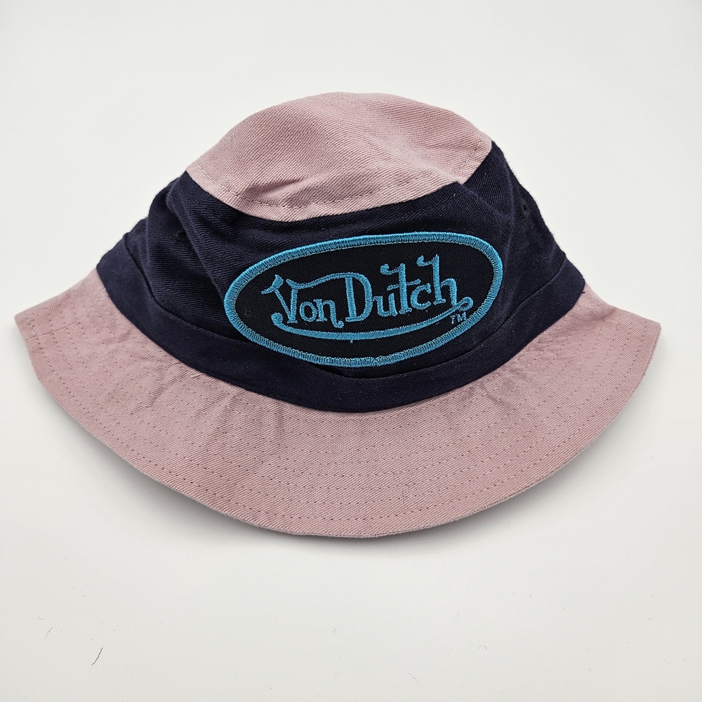 Von Dutch Toddler Youth Bucket Hat Navy Blue Lilac Outdoors Summer Beach